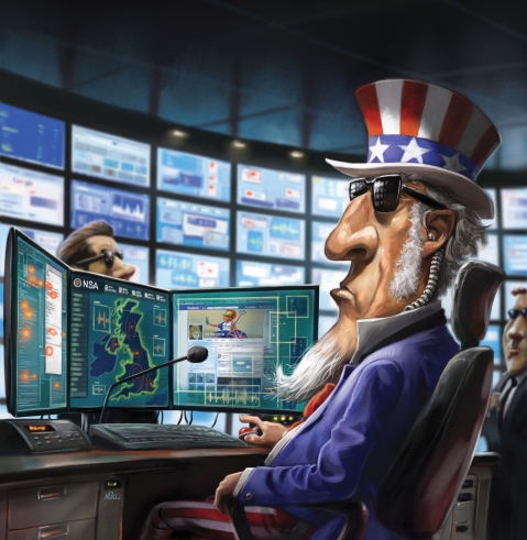 'Is Uncle Sam watching over you? The internet surveillance scandal': The Week , 15 June 2013